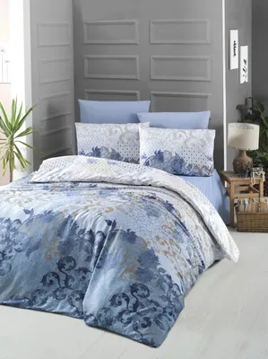 Produktbild von L'Essentiel Linge de Maison, Nerissa- VCT3345, Blau, Bettdecken, 100% Baumwollsatin