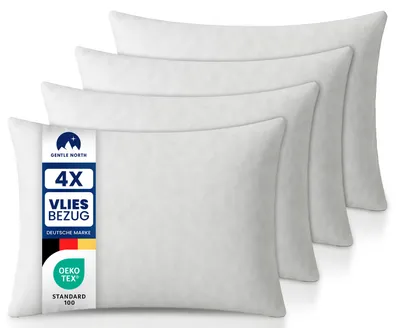 Produktbild von Gentle North Kopfkissen 4er Set 30x50 cm für Bett und Sofa Dekokissen Sofakissen Füllkissen Polyester Waschbar bis 40° Weiß Zierkissen