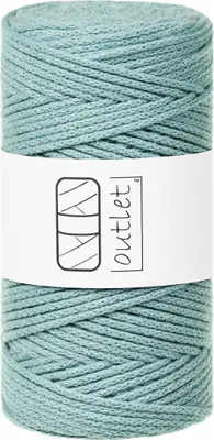 Obrázok produktu pre Modrozelená bavlnená pletená šnúrka 3 mm, 100 m – OUTLET