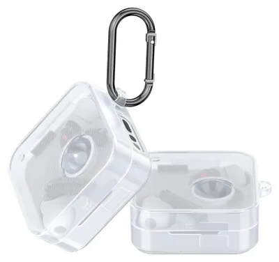 Produktbild von kwmobile Schutzhülle für Nothing Ear (3) 2025 Hülle - TPU Silikon Case für Kopfhörer Ladecase - stoßfestes Cover mit Karabiner - Transparent