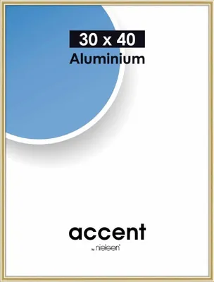 Immagine prodotto di Nielsen Accent cornice in alluminio 30x40 cm vetro bordato oro pannello posteriore in MDF