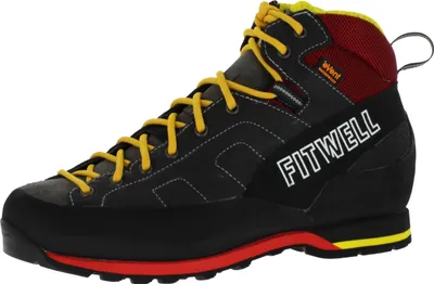 Produktbild von Bergschuh Wildleder eVent Vibram Sohle Schwarz/Gelb/Rot EU 42,5