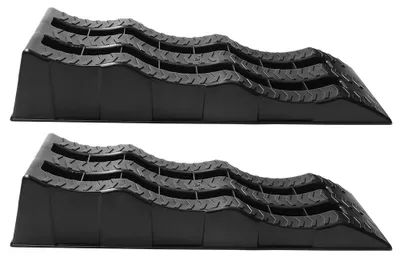 Immagine prodotto di Rampette di accesso - Rampette per sollevatori per auto - Set da 2 - 61 x 21 x 12 cm - Capacità di carico 3,5 tonnellate - Antiscivolo - Polipropilene (PP) - Nero