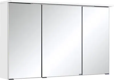 Produktbild von Bologna 3D-Spiegelschrank, weiß, LED-Einbauleuchte