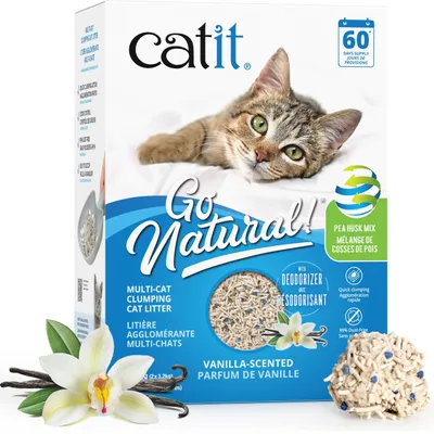 Produktbild von Catit Go Natural Katzenstreu Vanilleduft mit Bentonit, 99% staubfrei, 6,4kg