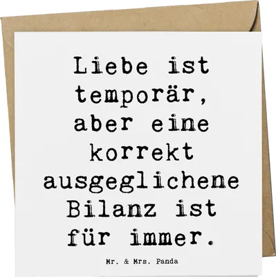 Produktbild von Mr. & Mrs. Panda Glückwunschkarte Spruch Buchhalter Weisheit - Weiß - Geschenk, Berufe, anlasskarte, Finanzen, Rechnungswesen, Geschenke für Berufstätige, Präzision