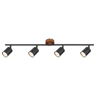 Produktbild von Rabalux 5298 Deckenstrahler 4 Spots Edmund, GU10, braun-schwarz, rund, Industriell, ø55mm