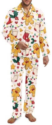 Imagen del producto de Conjunto de pijama de Heren con mangas largas y pantalón para noches cómodas