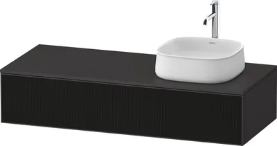 Image de Duravit Zencha Meuble sous-lavabo sur console, 1300x550mm,1 tiroir, 1 découpe à droite, ZE4812R63800000