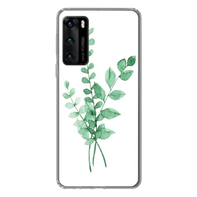 Produktbild von MuchoWow® Handyhülle Schutzhülle Hülle für Huawei P40 Aquarelle - Blätter - Pflanzen Silikon Softcase Handy Hülle - Handytasche