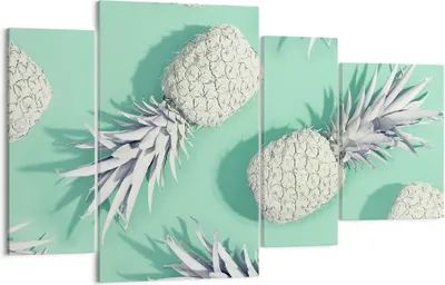 Produktbild von Bild auf Leinwand - Leinwandbild - Ananas Obst Saft - 120x70cm - Wand Bild - Wanddeko - Wandbilder - Leinwanddruck - Bilder - Kunstdruck - Wanddekoration - Leinwand bilder - Wandkunst - DL120x70-4040