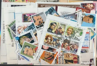Produktbild von Briefmarken Motive 100 verschiedene Filmkünstler Marken