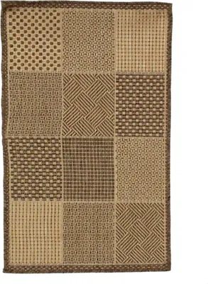 Zdjęcie produktu dla Tkane kwadraty dywanowe o różnych wzorach brązowe 60x110