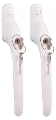 Image de lot de 2 poignées de fenêtre verrouillables Poignée de fenêtre de sécurité Sécurité enfants blanche
