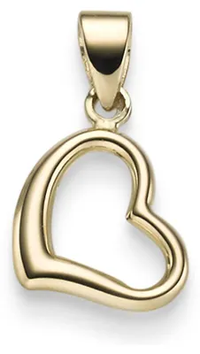 Produktbild von Anhänger Einhänger Halsschmuck Herz 11mm aus 585 Gold Gelbgold glänzend