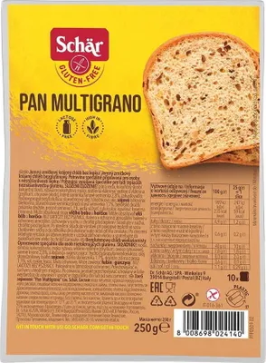Productafbeelding van Pan Multigrano glutenvrij meergranenbrood 250 g, merk Schar