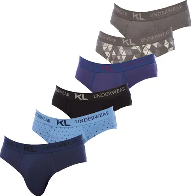 Immagine prodotto di Kisses&Love Confezione da 6 slip in cotone da uomo KLSP6
