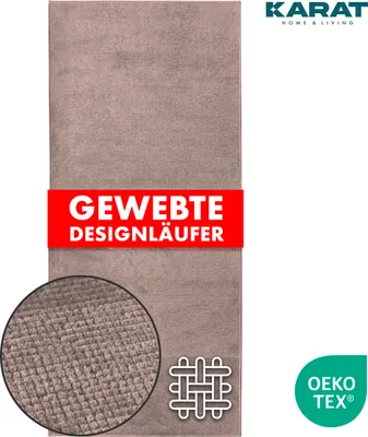 Produktbild von Teppich-Läufer Azade hochwertige Jacquard Weberei viele Farben Braun 80 x 400 cm