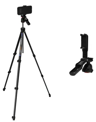 Immagine prodotto di Treppiede da viaggio leggero con testa per video - Nero - 153 cm