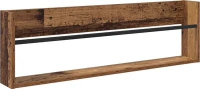 Produktbild von vidaXL Magazinregal mit Regal Altholz 100 x 12 x 30 cm Holzwerkstoff