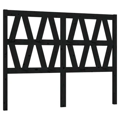 Produktbild von vidaXL Kopfteil Schwarz 126x4x100 cm Massivholz Kiefer