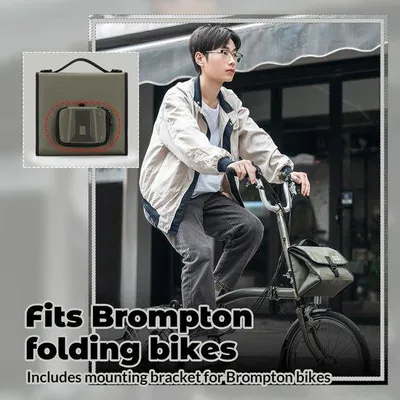 Produktbild von Famanu Fahrradtasche Lenktasche mit Schnalle für Brompton Klapprad 4-7 L - Schultergurt - Schultertasche