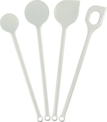 Produktbild von MiraHome Kochlöffel Set 4 Stück in verschiedenen Farben – Küchenutensilien aus hitzebeständigem Kunststoff – Kochbesteck Set für die Küche