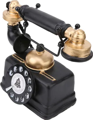 Zdjęcie produktu dla Vintage Retro Antyczny Telefon Przewodowy Telefon Stacjonarny Ozdoba Na Biurko Domowe