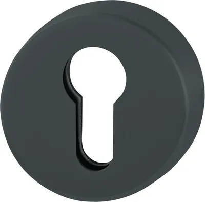 Image de HOPPE Rosace cylindrique intérieure ronde PZ, inox noir mat