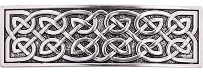 Produktbild von Große silberne Metallhaarspange mit Keltischem Muster