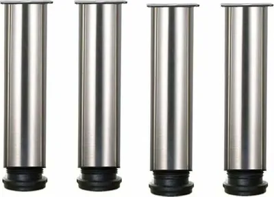 Produktbild von Möbelbeine – 4er-Set, höhenverstellbare Möbelbeine aus Edelstahl für Sofa, Tisch, Schrank – 25 cm – 25 cm
