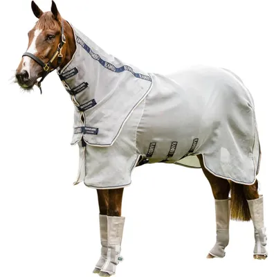 Immagine prodotto di Horseware Ireland Fly Rug Rambo Protector Plus Silver/Navy, White & Beige 155 (6'9)