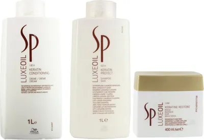 Produktbild von Wella SP Luxe Oil 1000 ml Shampoo & 1000 ml Conditioner & 400 ml Haarmaske Set