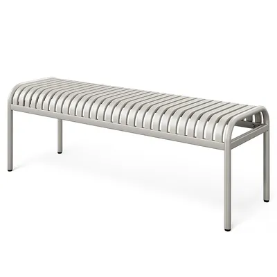 Produktbild von di volio Gartenbank BAISO - Metallbank für Terrasse & Garten, 130 cm, wetterfest beige