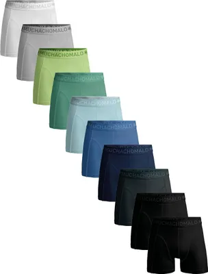 Produktbild von Muchachomalo Herren Boxershorts – 10er Pack – Baumwolle Stretch – Bequeme Unterwäsche – Größe S - U-SOLID1010-1168