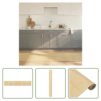 Produktbild von The Living Store Teppich Rechteckig Hell Natur 70x400 cm Bambus