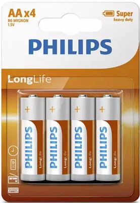 Produktbild von Philips Batterie langlife aa r6 12x4st