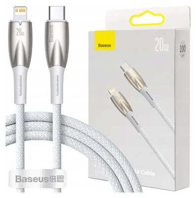 Immagine prodotto di Cavo Usb-C Do Lightning Baseus Glimmer, 20W, 1M (Biały)