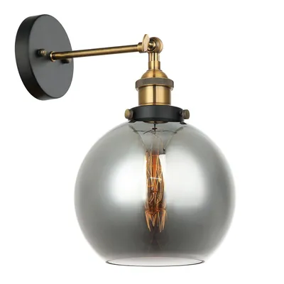 Immagine prodotto di Italux Cardena lampada da parete industriale nera MBM-4330/1 GD+SG