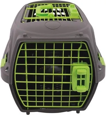 Image de Caisse de Transport Chat, M.PETS ECO GIRO, Plastique, Taille M, 57,2 x 36,5 x 32,7 cm, Gris
