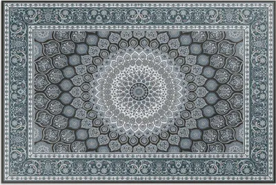 Produktbild von Klassische Ornamente mit Blumen – Vinylteppich – 120x180 cm – Outdoor Teppich – Terrasse – Wetterfest – Modern