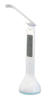 Zdjęcie produktu dla Lampka biurkowa z wyświetlaczem biała wbudowany LED 4W Justin 1515 Rabalux