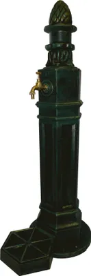 Produktbild von Standbrunnen aus Aluminium rostfrei inkl. Hahn und Wasserauffangschale