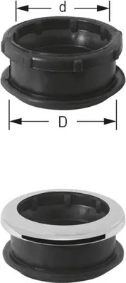 Produktbild von ASW Stedo Mület Trumpf WC-Verbinder 170147 für SPülrohr, Ø 55 mm, Rohr 45 mm, schwarz