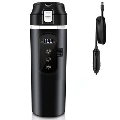 Produktbild von Elektrischer Wasserkocher fürs Auto, 12V/24V, 500 ml Reisebecher zum Erhitzen unterwegs