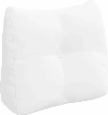 Zdjęcie produktu dla vidaXL Poduszka na plecy biała 60 x 24 x 50 cm tkanina