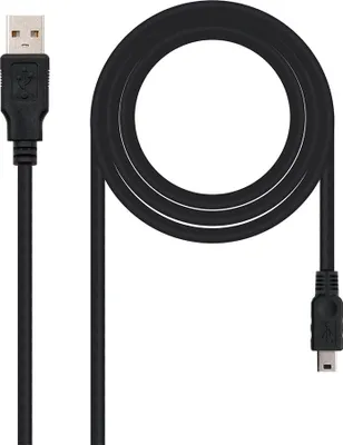 Zdjęcie produktu dla Nanocable 10.01.0401, 1 m, USB A, Mini-USB B, USB 2.0, Męska/Męska, Czarny