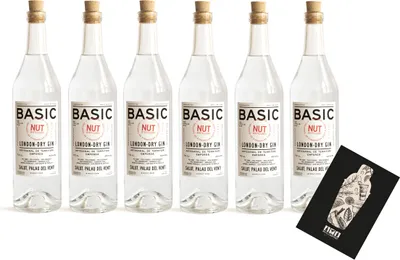 Produktbild von NUT 6er Set Basic London Dry Gin 6x 0,7L (40% Vol) NUT Destillery No Frills Gin 6 Botanicals- [Enthält Sulfite]