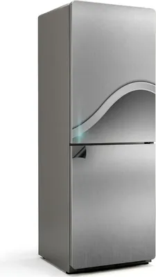 Produktbild von Futuristische Metallstruktur – Magnetische Kühlschrank Abdeckung – Dekorfolie magnetisch Küche – Kühlschrank Magnet Deko – selbstklebende Magnettafel – Magnetfolie für Kühlschranktür – 70x190 cm