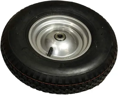 Produktbild von Luftrad mit Achse für Schubkarre und Betonkarre, 400 x 100 mm